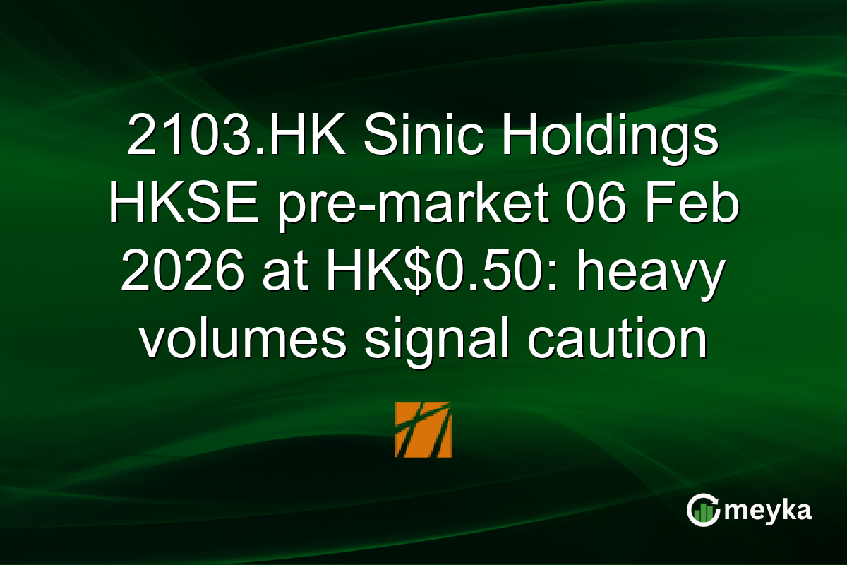 2103.HK Sinic Holdings HKSE pre-market 06 Feb 2026 at HK$0.50: heavy volumes signal caution