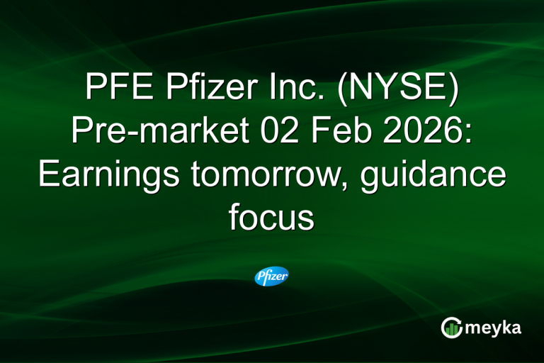 PFE Pfizer Inc. (NYSE) Pre-market 02 Feb 2026: Earnings tomorrow, guidance focus
