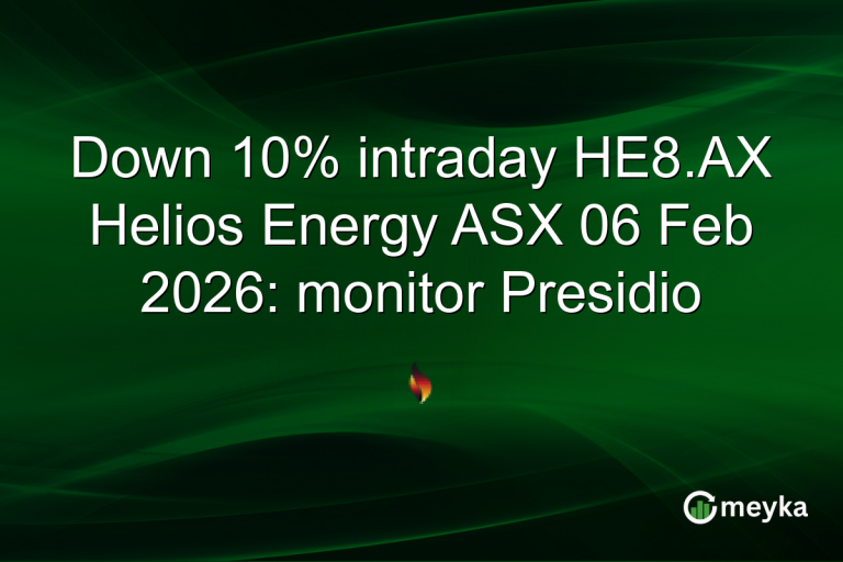 Down 10% intraday HE8.AX Helios Energy ASX 06 Feb 2026: monitor Presidio