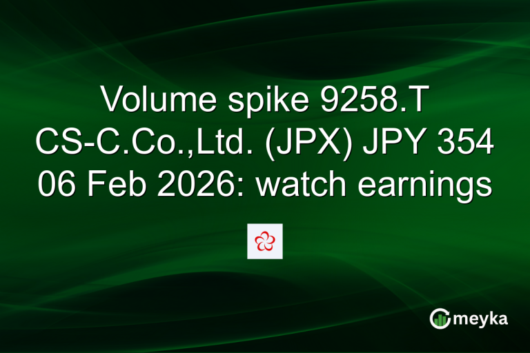 Volume spike 9258.T CS-C.Co.,Ltd. (JPX) JPY 354 06 Feb 2026: watch earnings
