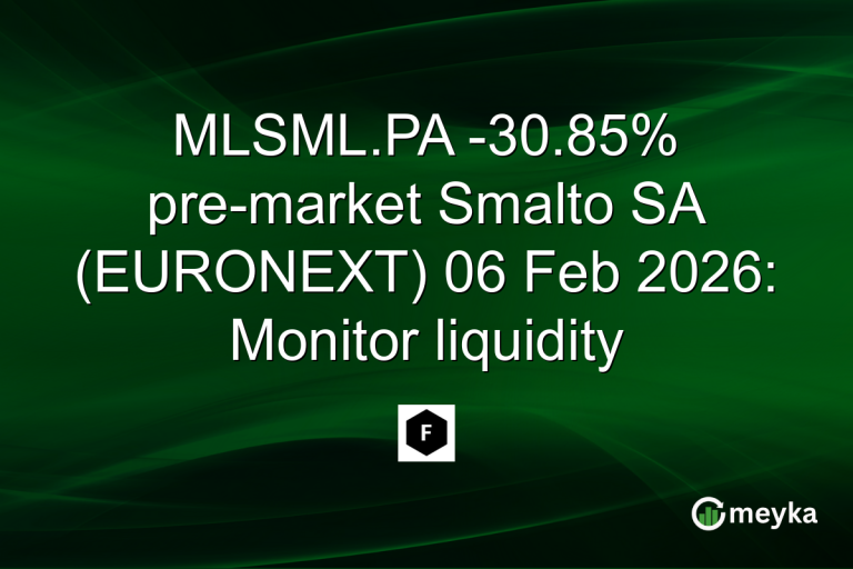 MLSML.PA -30.85% pre-market Smalto SA (EURONEXT) 06 Feb 2026: Monitor liquidity
