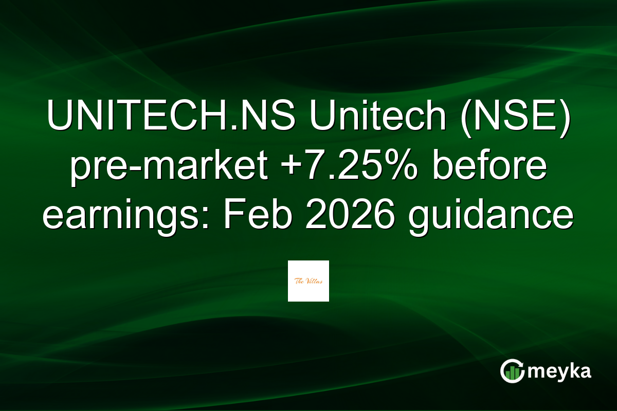 UNITECH.NS Unitech (NSE) pre-market +7.25% before earnings: Feb 2026 guidance