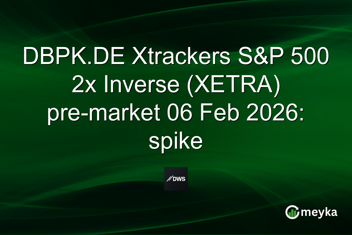 DBPK.DE Xtrackers S&P 500 2x Inverse (XETRA) pre-market 06 Feb 2026: spike