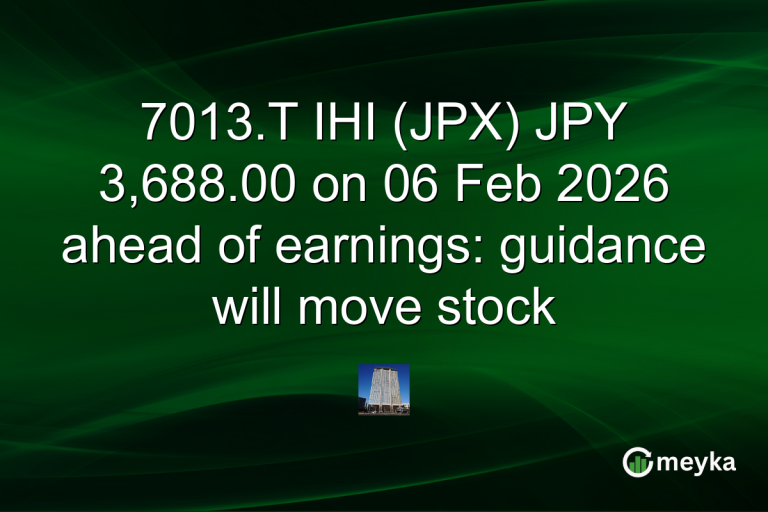 7013.T IHI (JPX) JPY 3,688.00 on 06 Feb 2026 ahead of earnings: guidance will move stock