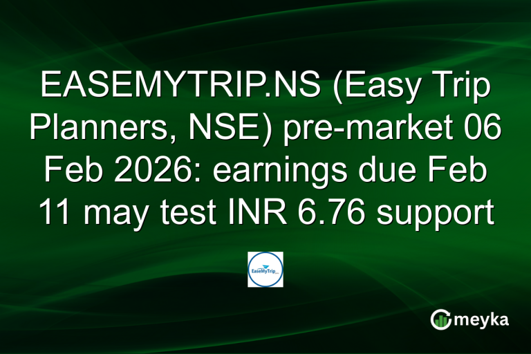 EASEMYTRIP.NS (Easy Trip Planners, NSE) pre-market 06 Feb 2026: earnings due Feb 11 may test INR 6.76 support