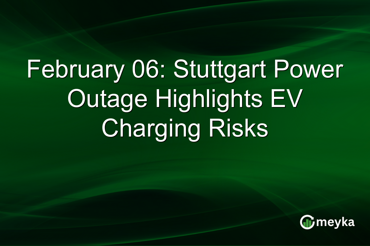 February 06: Stuttgart Power Outage Highlights EV Charging Risks