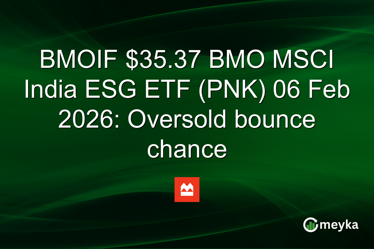 BMOIF $35.37 BMO MSCI India ESG ETF (PNK) 06 Feb 2026: Oversold bounce chance
