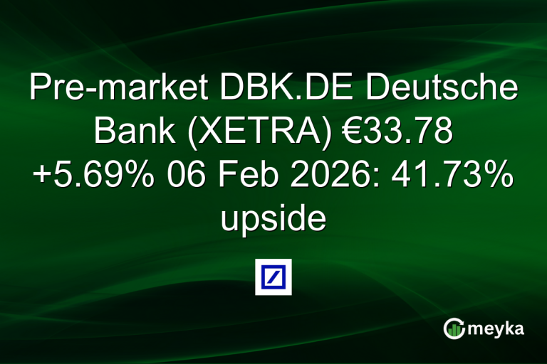 Pre-market DBK.DE Deutsche Bank (XETRA) €33.78 +5.69% 06 Feb 2026: 41.73% upside