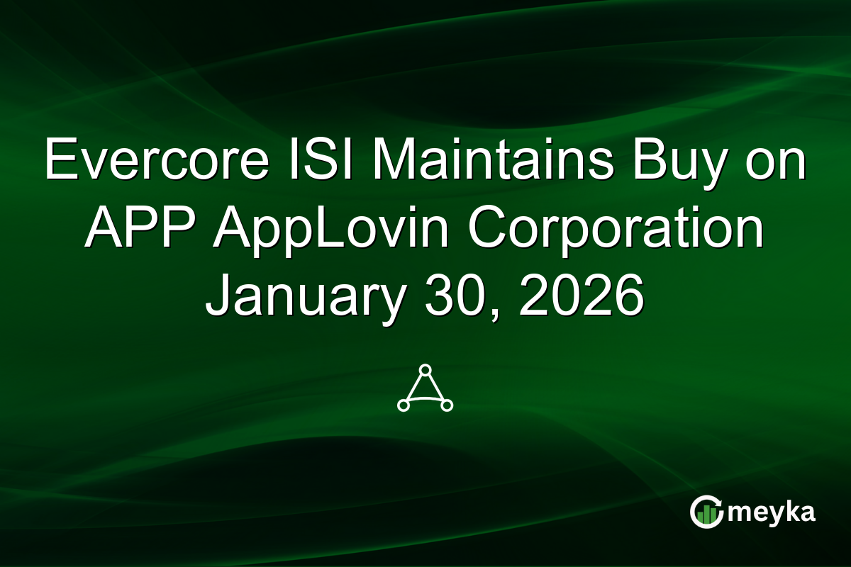 Evercore ISI Maintains Buy on APP AppLovin Corporation January 30, 2026