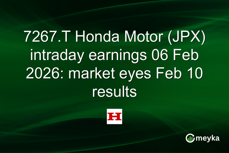 7267.T Honda Motor (JPX) intraday earnings 06 Feb 2026: market eyes Feb 10 results