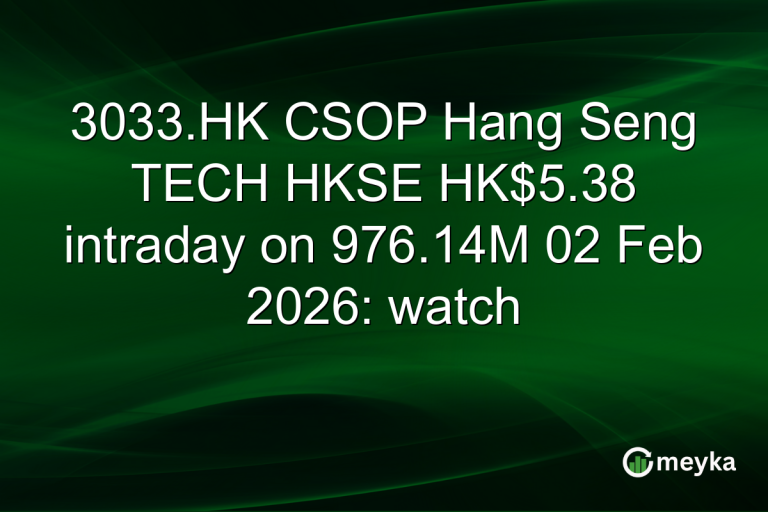 3033.HK CSOP Hang Seng TECH HKSE HK$5.38 intraday on 976.14M 02 Feb 2026: watch