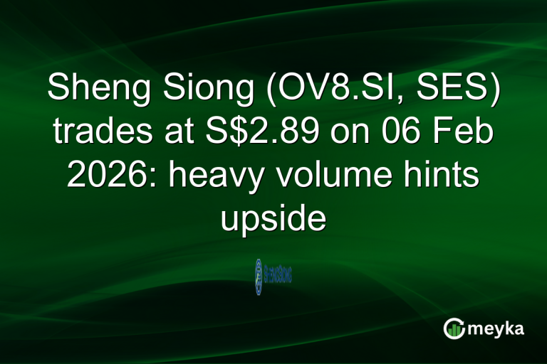 Sheng Siong (OV8.SI, SES) trades at S$2.89 on 06 Feb 2026: heavy volume hints upside