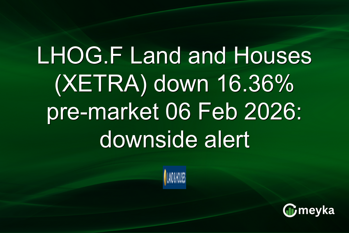 LHOG.F Land and Houses (XETRA) down 16.36% pre-market 06 Feb 2026: downside alert