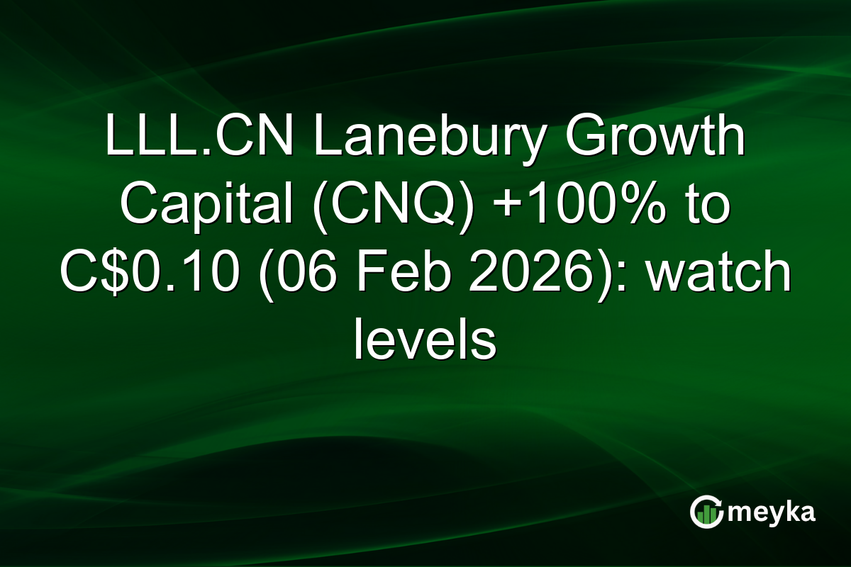 LLL.CN Lanebury Growth Capital (CNQ) +100% to C$0.10 (06 Feb 2026): watch levels