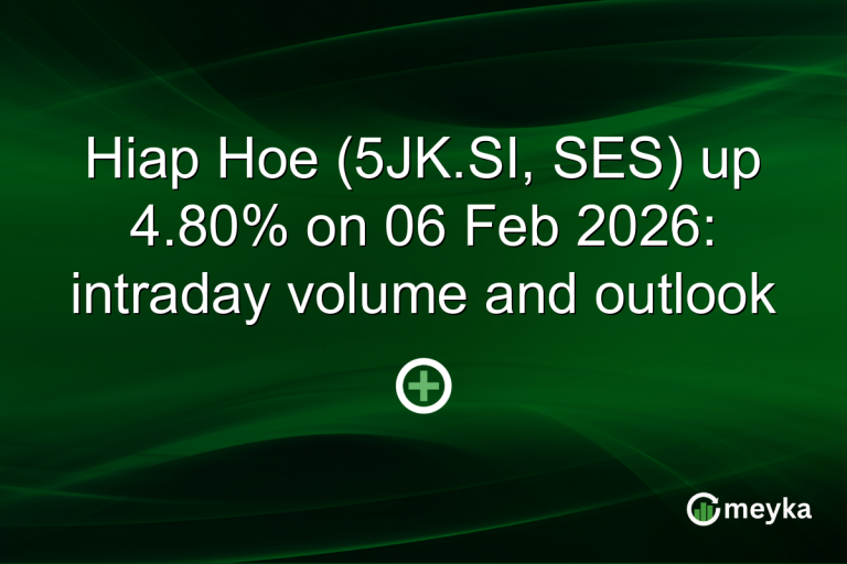Hiap Hoe (5JK.SI, SES) up 4.80% on 06 Feb 2026: intraday volume and outlook