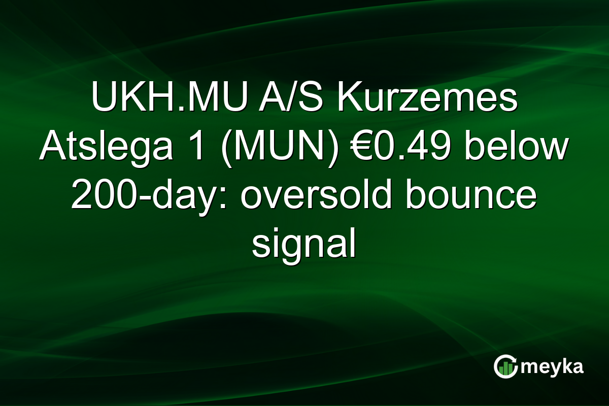 UKH.MU A/S Kurzemes Atslega 1 (MUN) €0.49 below 200-day: oversold bounce signal