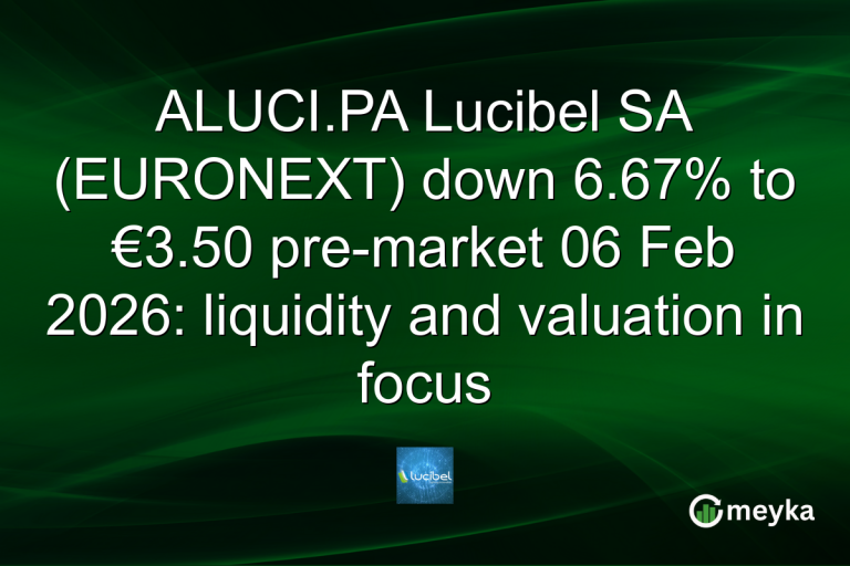 ALUCI.PA Lucibel SA (EURONEXT) down 6.67% to €3.50 pre-market 06 Feb 2026: liquidity and valuation in focus