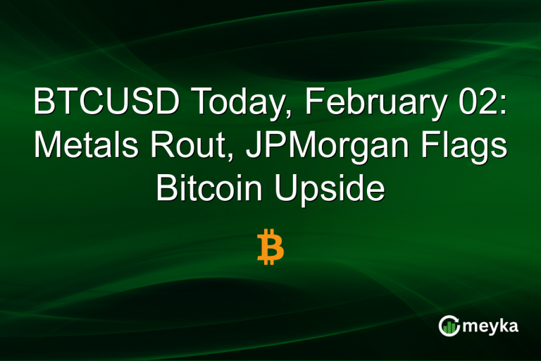 BTCUSD Today, February 02: Metals Rout, JPMorgan Flags Bitcoin Upside