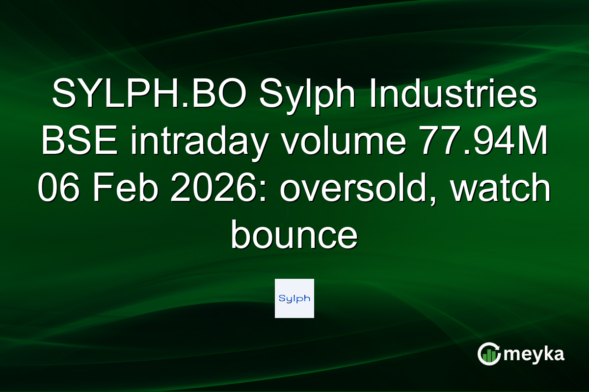SYLPH.BO Sylph Industries BSE intraday volume 77.94M 06 Feb 2026: oversold, watch bounce