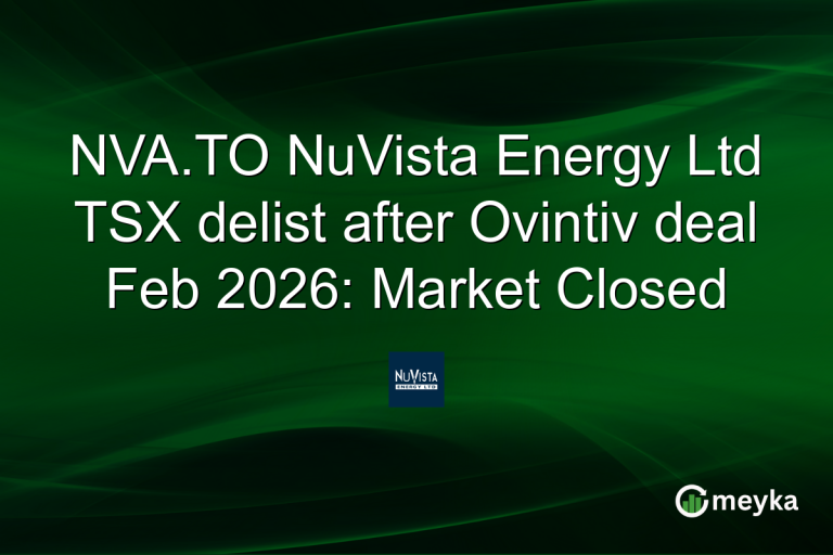 NVA.TO NuVista Energy Ltd TSX delist after Ovintiv deal Feb 2026: Market Closed