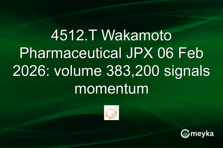 4512.T Wakamoto Pharmaceutical JPX 06 Feb 2026: volume 383,200 signals momentum