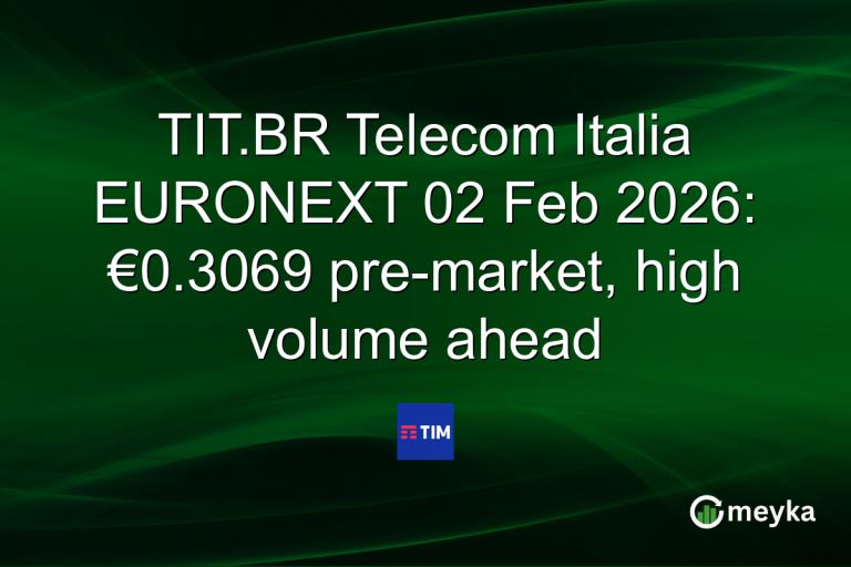 TIT.BR Telecom Italia EURONEXT 02 Feb 2026: €0.3069 pre-market, high volume ahead
