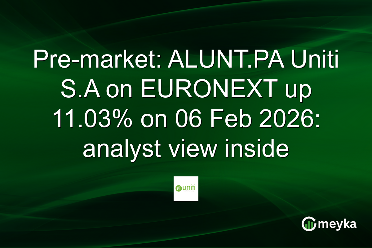Pre-market: ALUNT.PA Uniti S.A on EURONEXT up 11.03% on 06 Feb 2026: analyst view inside
