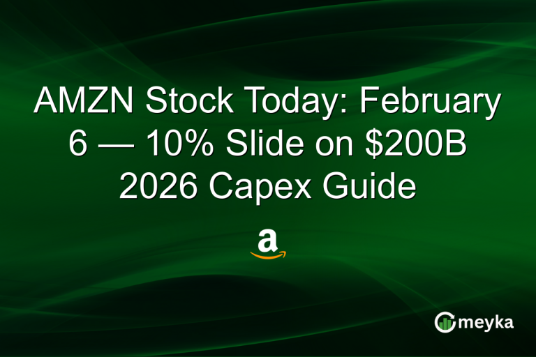 AMZN Stock Today: February 6 — 10% Slide on $200B 2026 Capex Guide