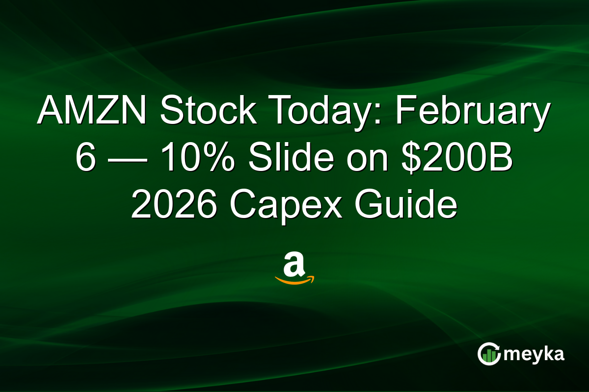 AMZN Stock Today: February 6 — 10% Slide on $200B 2026 Capex Guide