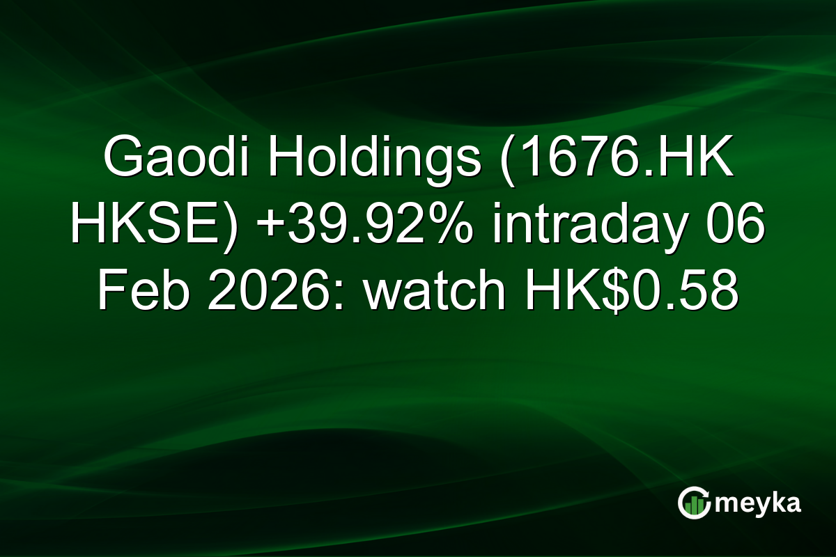 Gaodi Holdings (1676.HK HKSE) +39.92% intraday 06 Feb 2026: watch HK$0.58