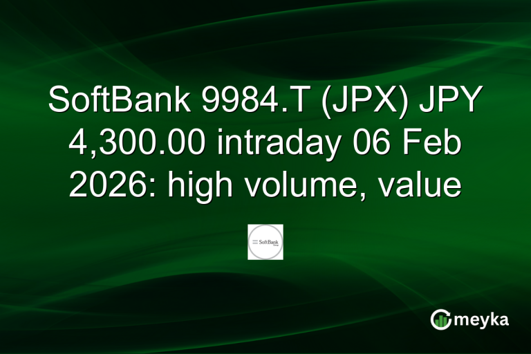 SoftBank 9984.T (JPX) JPY 4,300.00 intraday 06 Feb 2026: high volume, value