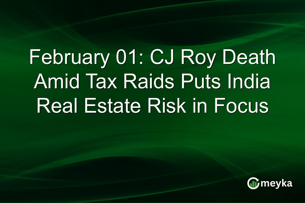 February 01: CJ Roy Death Amid Tax Raids Puts India Real Estate Risk in Focus