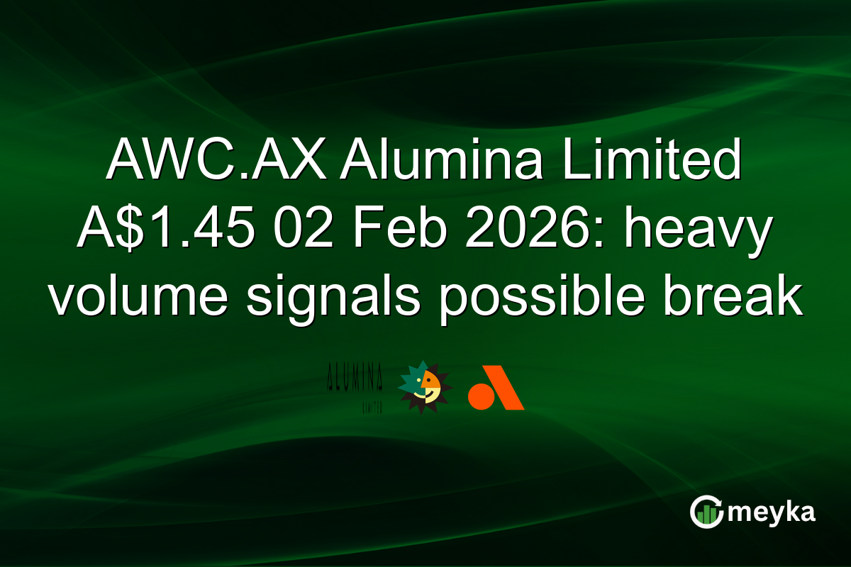 AWC.AX Alumina Limited A$1.45 02 Feb 2026: heavy volume signals possible break