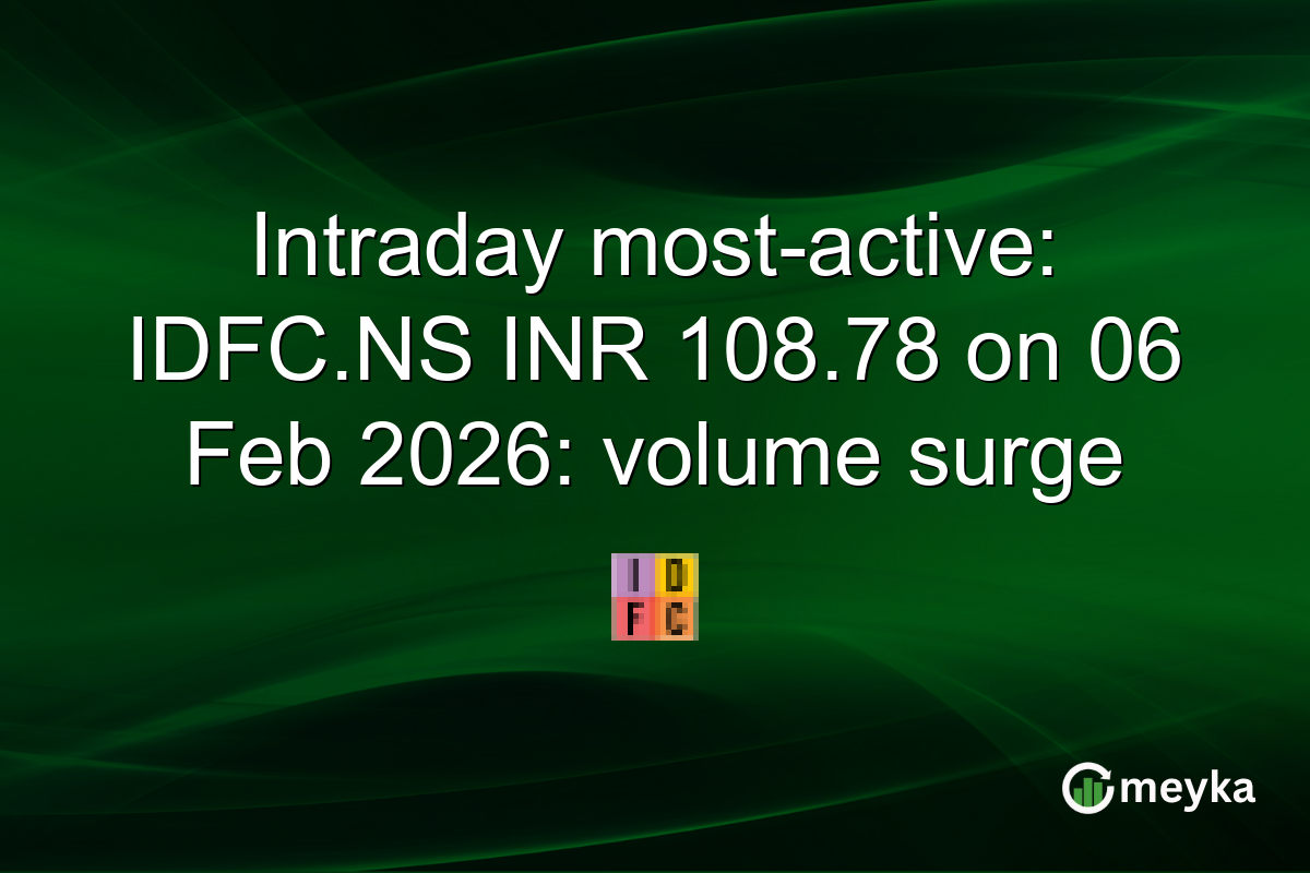 Intraday most-active: IDFC.NS INR 108.78 on 06 Feb 2026: volume surge