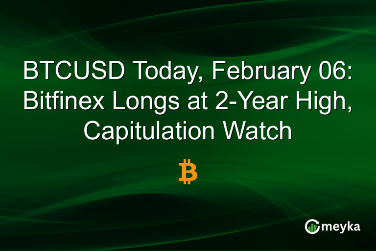 BTCUSD Today, February 06: Bitfinex Longs at 2-Year High, Capitulation Watch