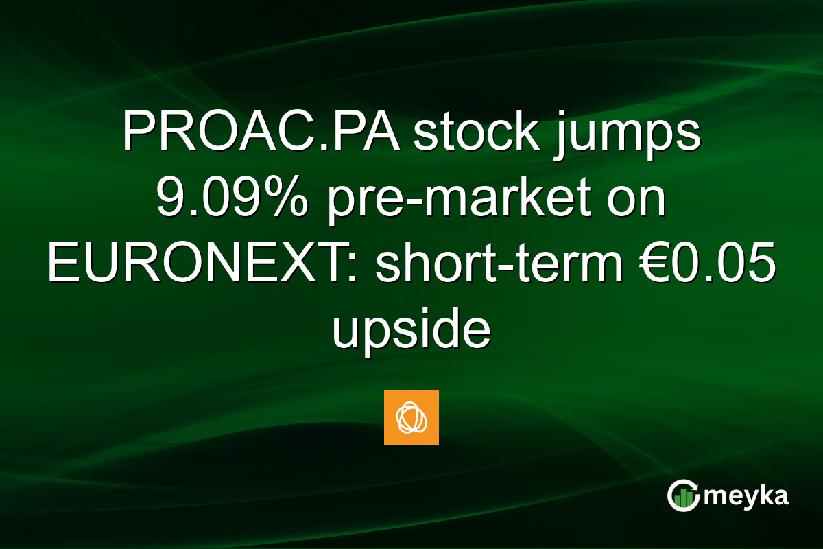 PROAC.PA stock jumps 9.09% pre-market on EURONEXT: short-term €0.05 upside