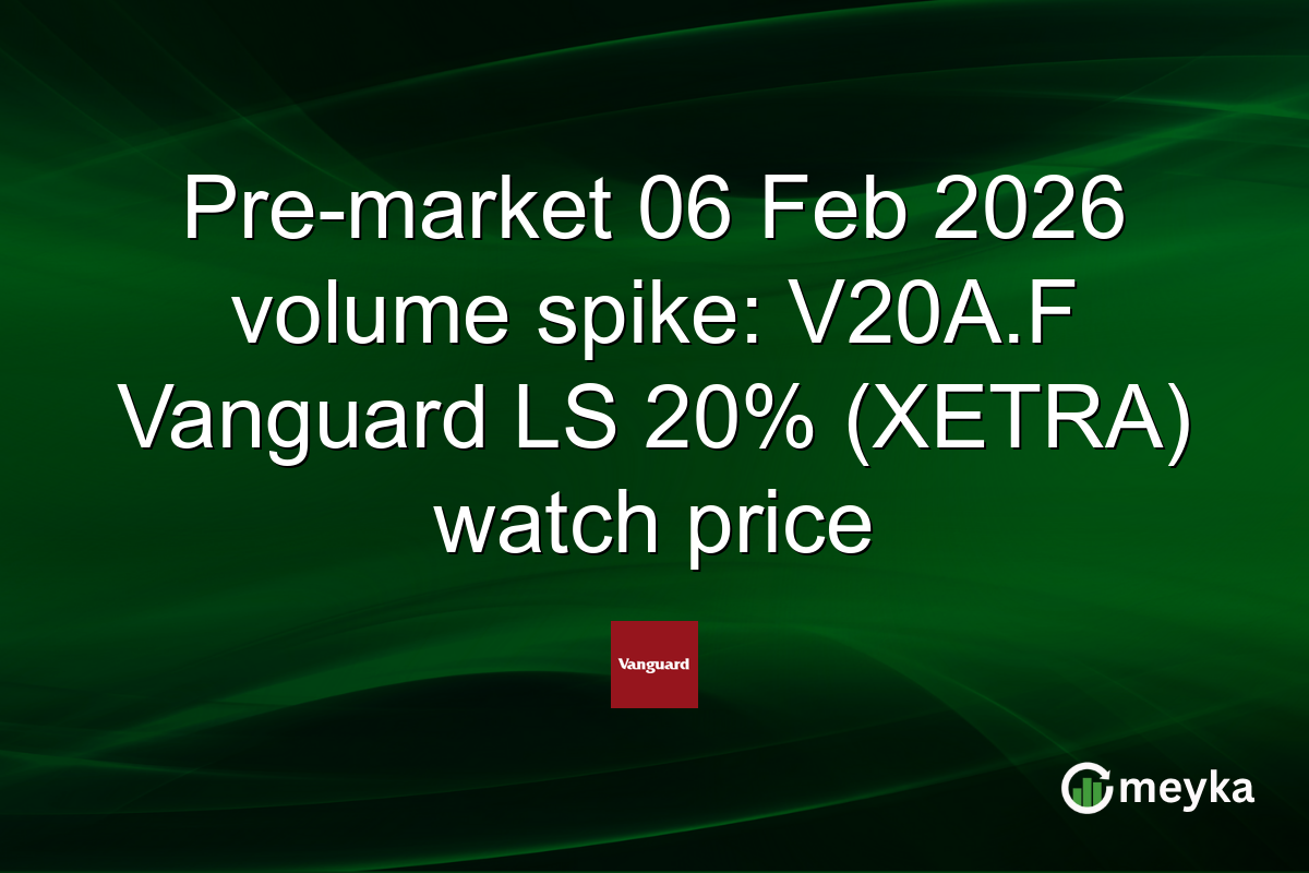 Pre-market 06 Feb 2026 volume spike: V20A.F Vanguard LS 20% (XETRA) watch price
