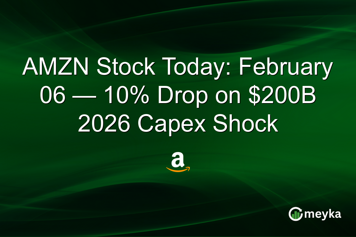 AMZN Stock Today: February 06 — 10% Drop on $200B 2026 Capex Shock