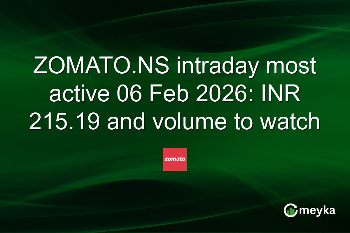 ZOMATO.NS intraday most active 06 Feb 2026: INR 215.19 and volume to watch