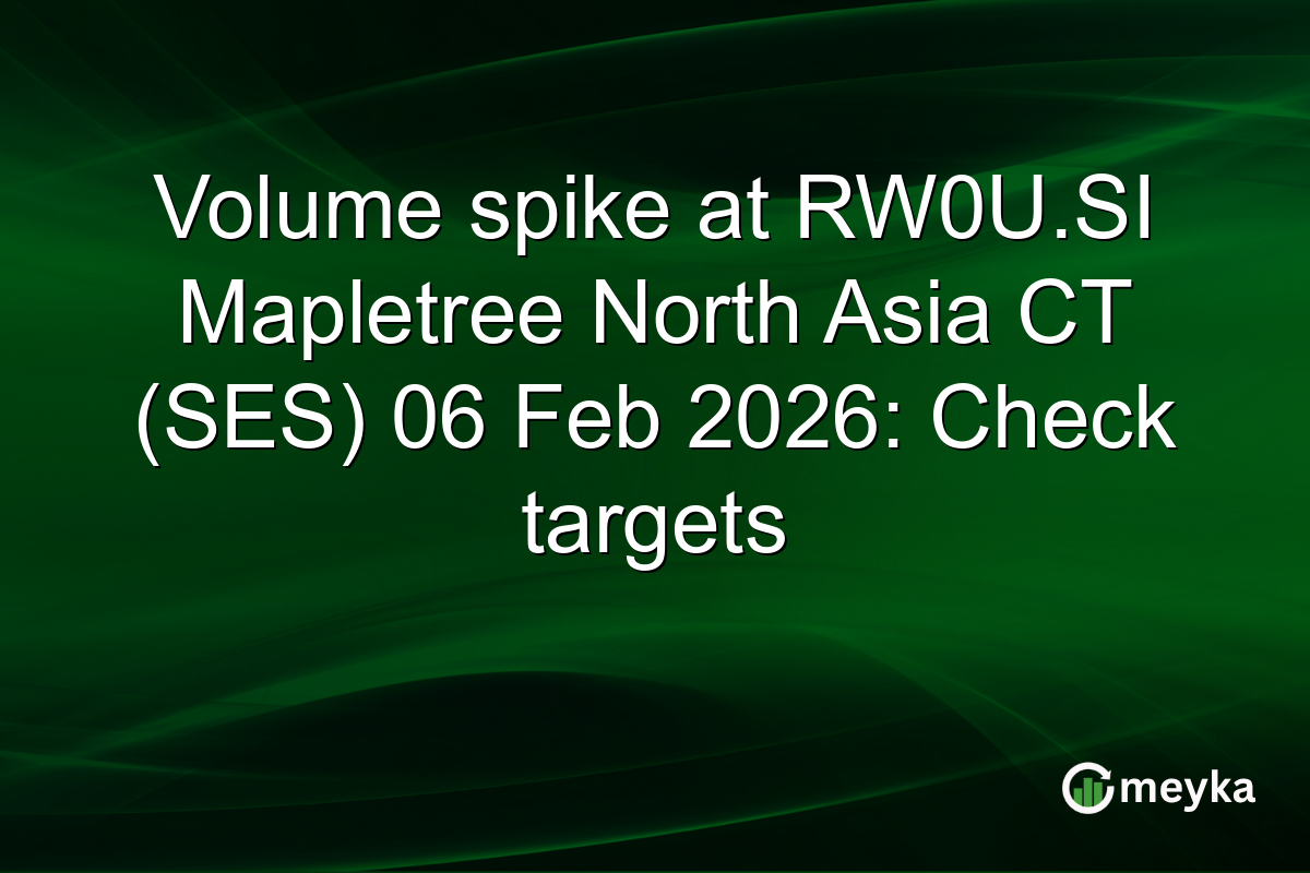 Volume spike at RW0U.SI Mapletree North Asia CT (SES) 06 Feb 2026: Check targets