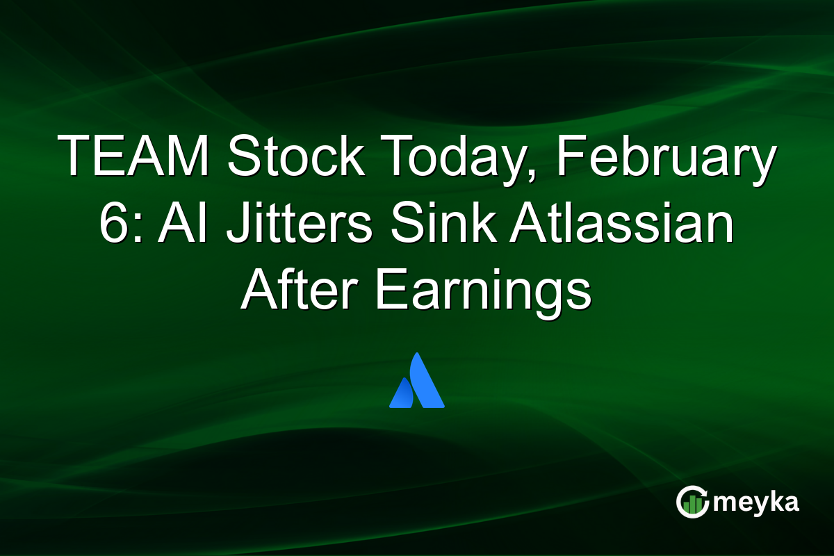 TEAM Stock Today, February 6: AI Jitters Sink Atlassian After Earnings