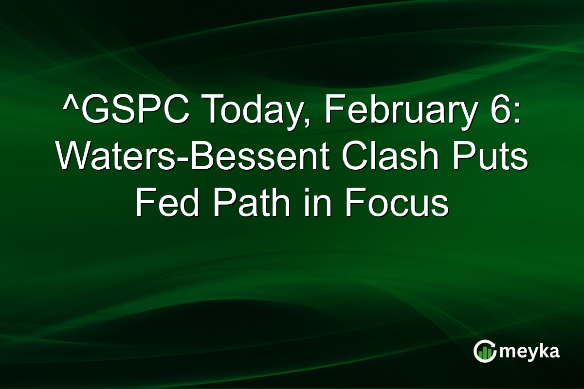 ^GSPC Today, February 6: Waters-Bessent Clash Puts Fed Path in Focus