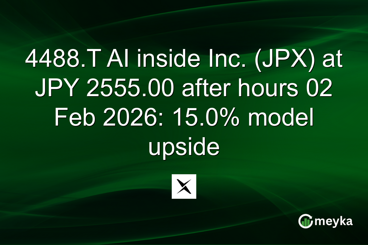 4488.T AI inside Inc. (JPX) at JPY 2555.00 after hours 02 Feb 2026: 15.0% model upside