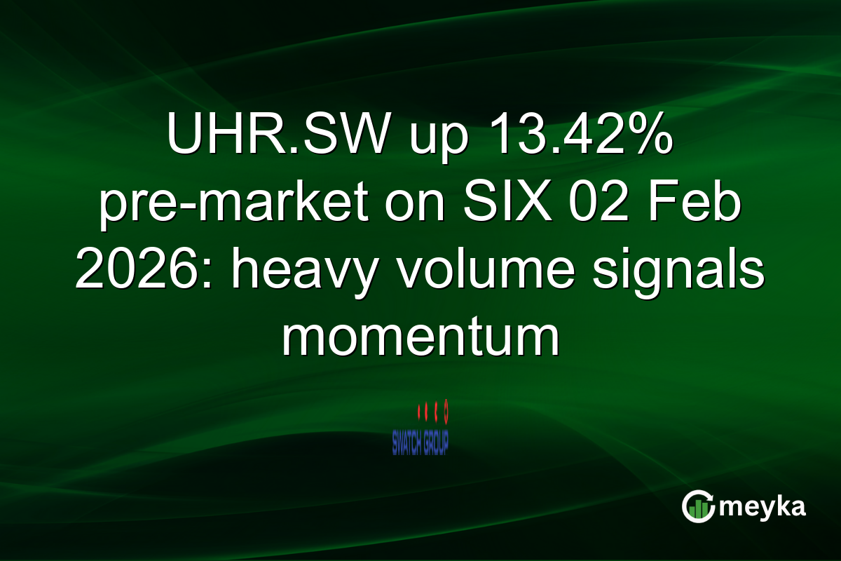 UHR.SW up 13.42% pre-market on SIX 02 Feb 2026: heavy volume signals momentum