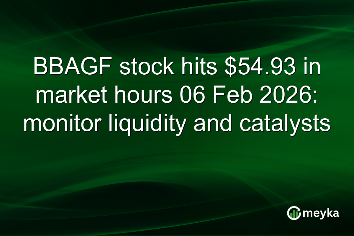 BBAGF stock hits $54.93 in market hours 06 Feb 2026: monitor liquidity and catalysts
