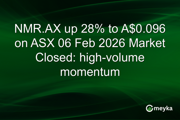 NMR.AX up 28% to A$0.096 on ASX 06 Feb 2026 Market Closed: high-volume momentum