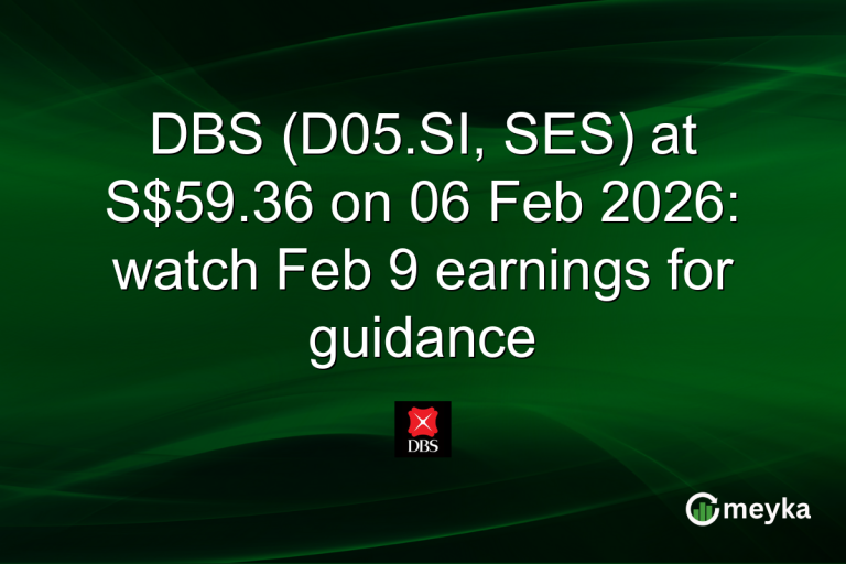 DBS (D05.SI, SES) at S$59.36 on 06 Feb 2026: watch Feb 9 earnings for guidance