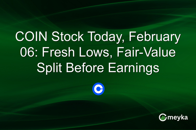 COIN Stock Today, February 06: Fresh Lows, Fair-Value Split Before Earnings