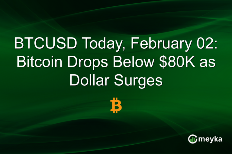 BTCUSD Today, February 02: Bitcoin Drops Below $80K as Dollar Surges