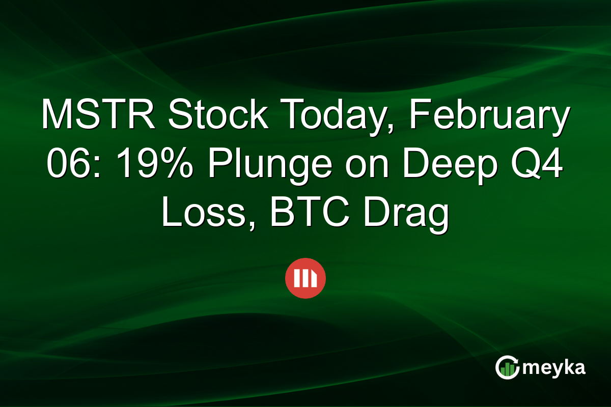 MSTR Stock Today, February 06: 19% Plunge on Deep Q4 Loss, BTC Drag
